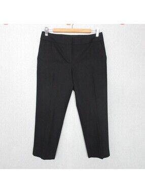 Talbots Pants Womens 4P Slim Crop Black Cotton‎ Stretch Ankle Career 32x22